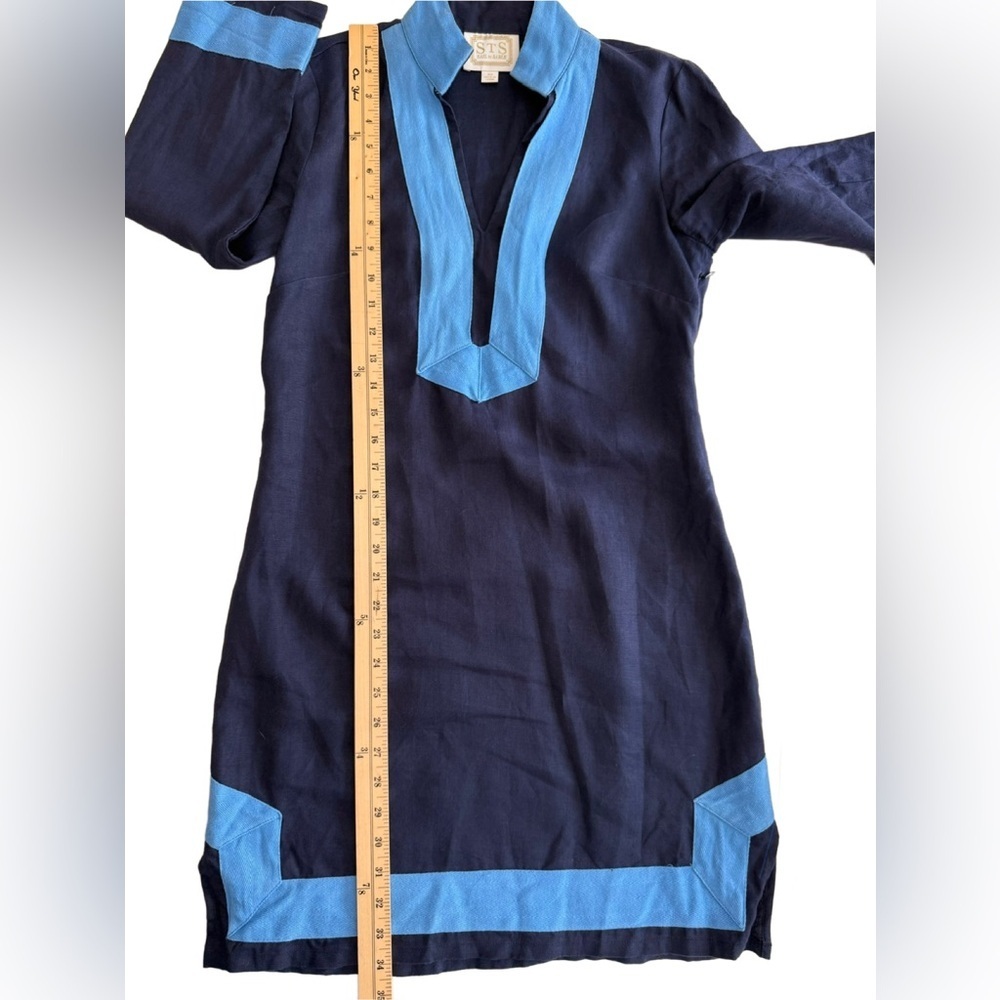 Sail to Sable Navy and Sky Blue Dress. XS - Picture 7 of 9
